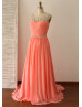 Beaded Ruched Chiffon Gorgeous Prom Dress